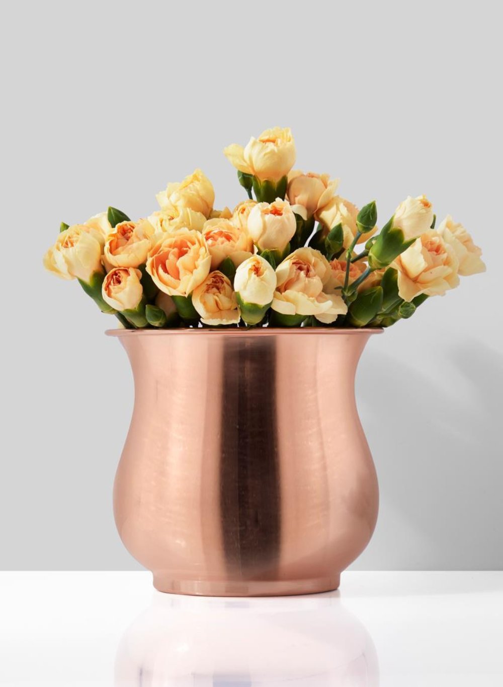 5" Copper Plated Curvy Flower Vase