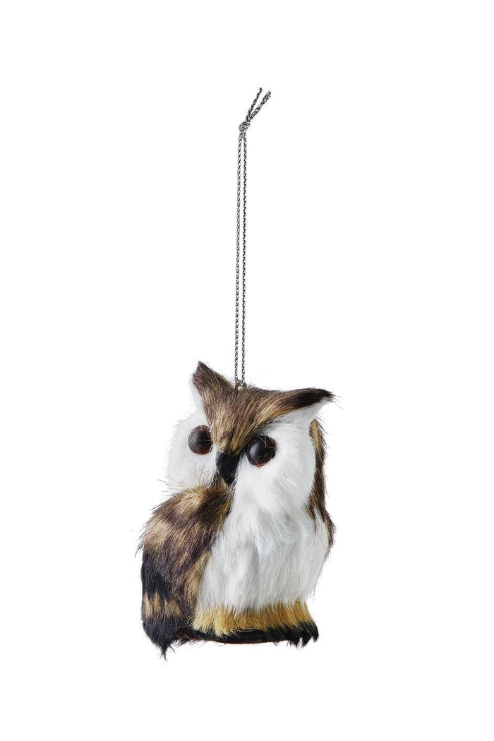 Serene Spaces Living Hanging Small Baby Owl, Ornament for Holiday Décor, Measures 3" Tall, 2" Wide, 2.75" Long