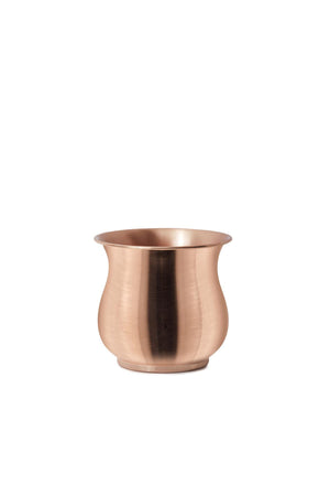 5" Copper Plated Curvy Flower Vase