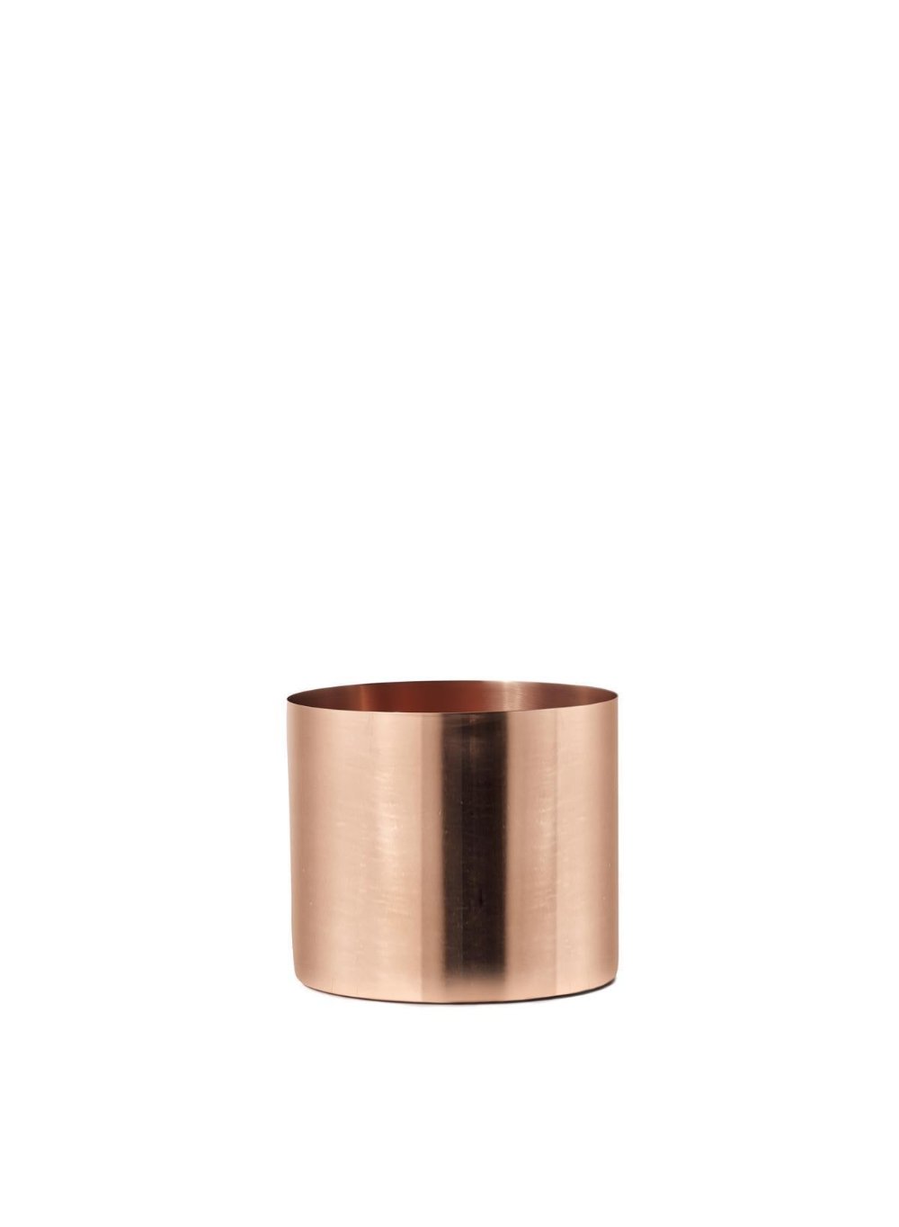 Shiny Copper Cylinder Vase, Available in 2 Sizes