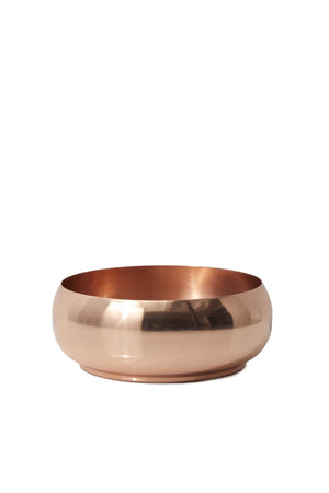 Serene Spaces Living Decorative Shallow Copper Plated Bowl, Measures 3" Tall & 8" Dia