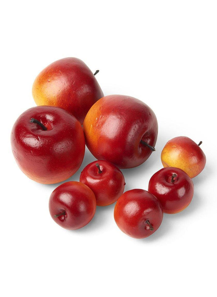 Decorative Assorted Red Apples, Set of 8 & 16