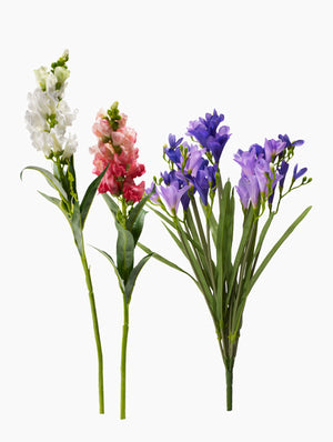 Serene Spaces Living Pink Snapdragon Flowers, Perfect for Permanent Floral Arrangements, Measures 23" Tall
