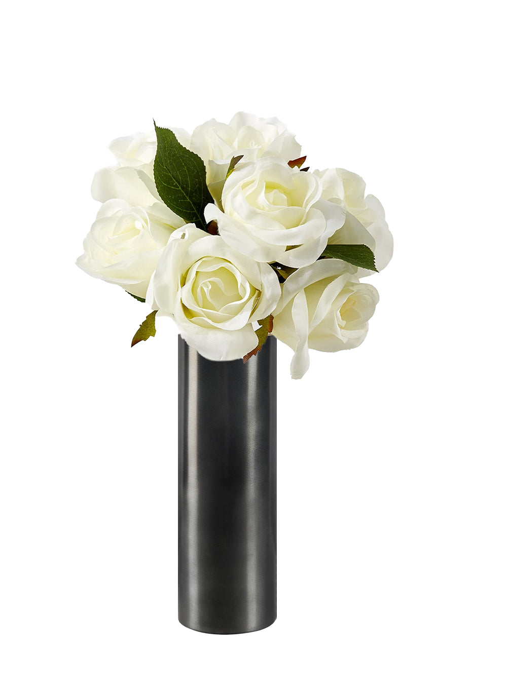 Serene Spaces Living DIY Vase Kit: Contains White Rose Bouquet & Vase