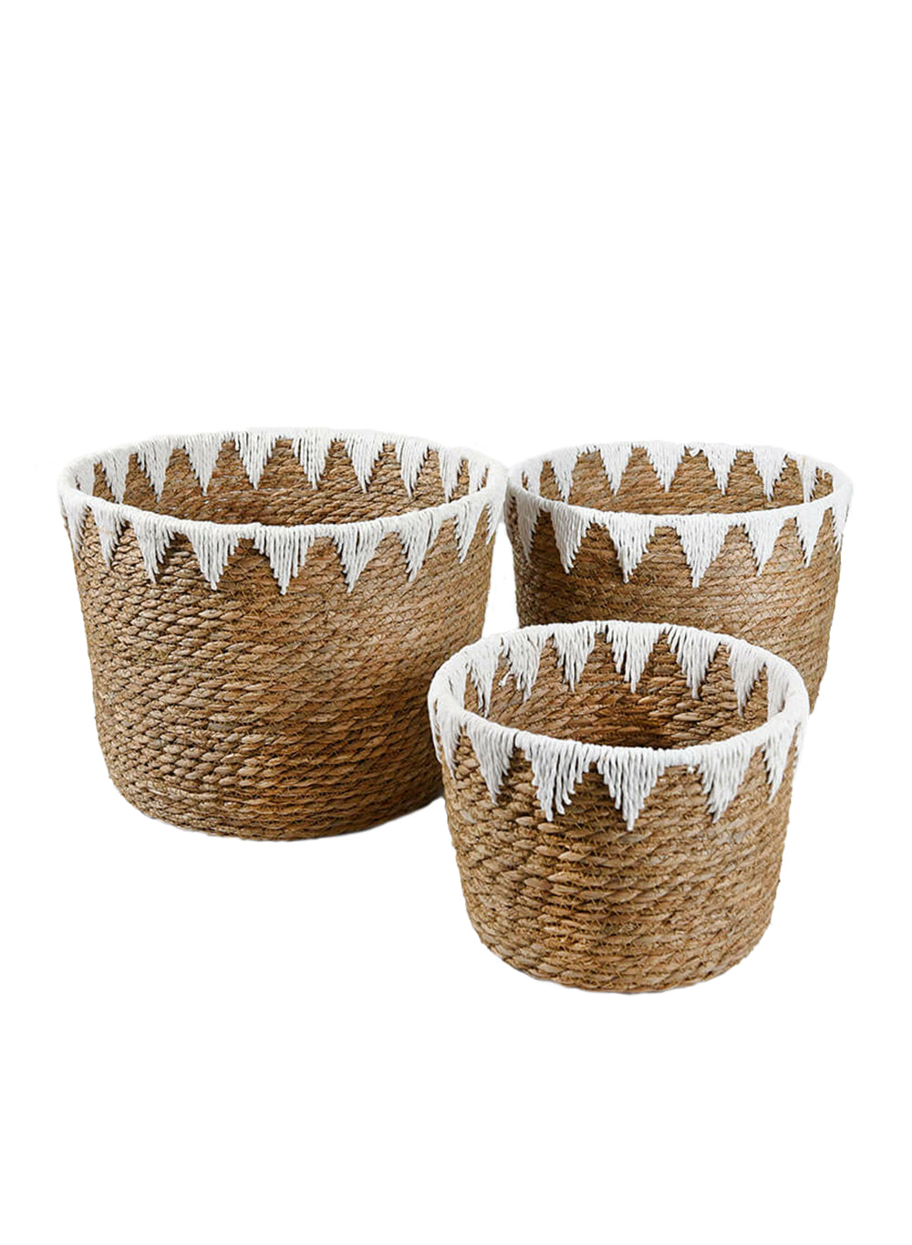 Handmade Cattail Leaf Basket, in 3 Sizes