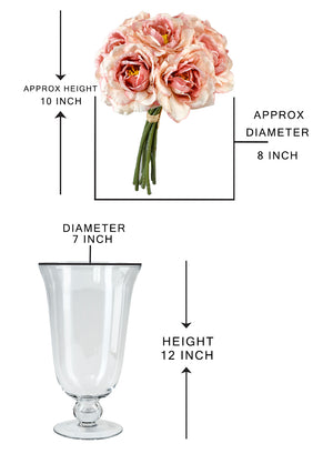 DIY Vase Kit: Tea Flower Bouquet & Vase, in 2 Colors