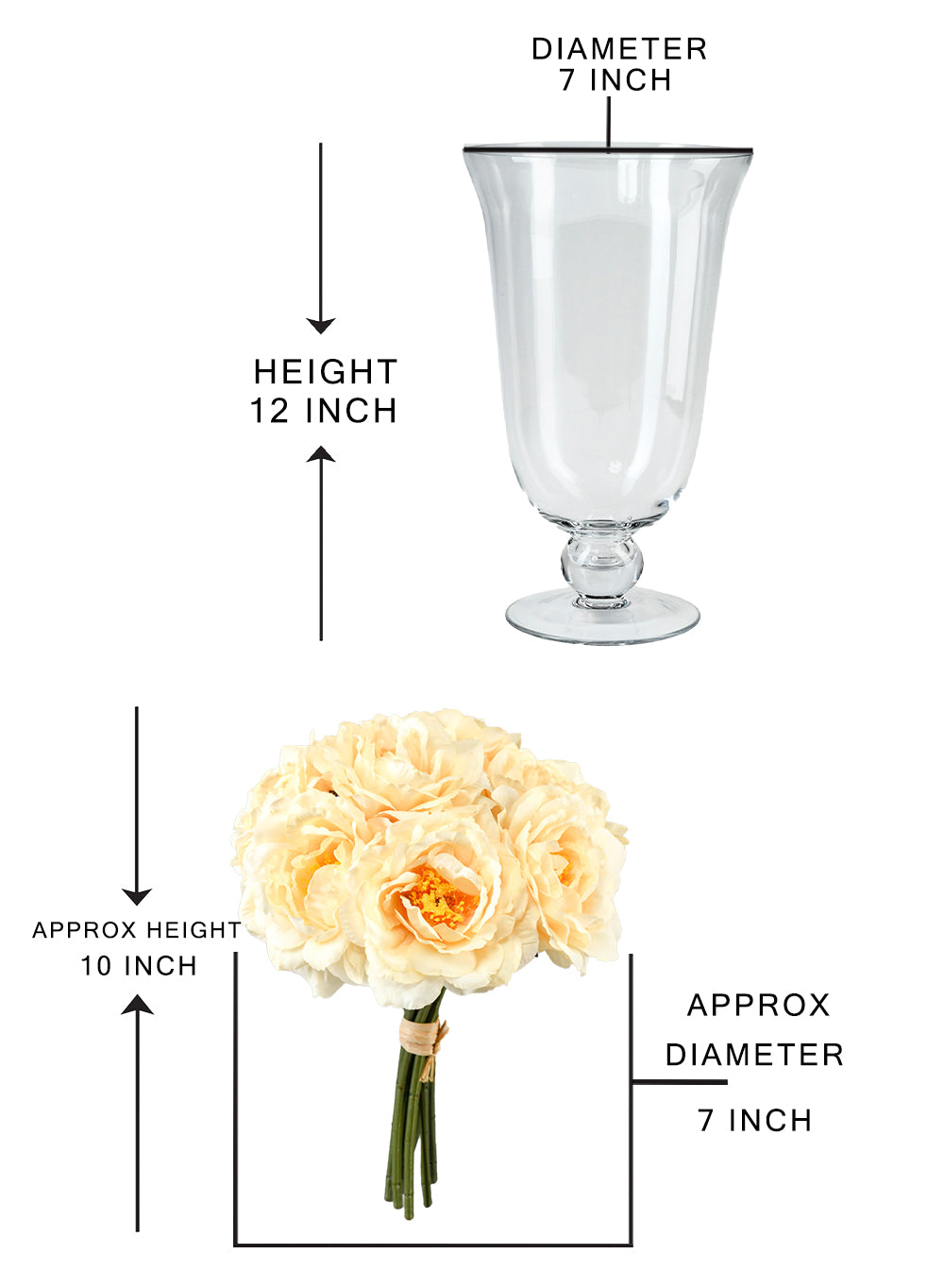 DIY Vase Kit: Tea Flower Bouquet & Vase, in 2 Colors