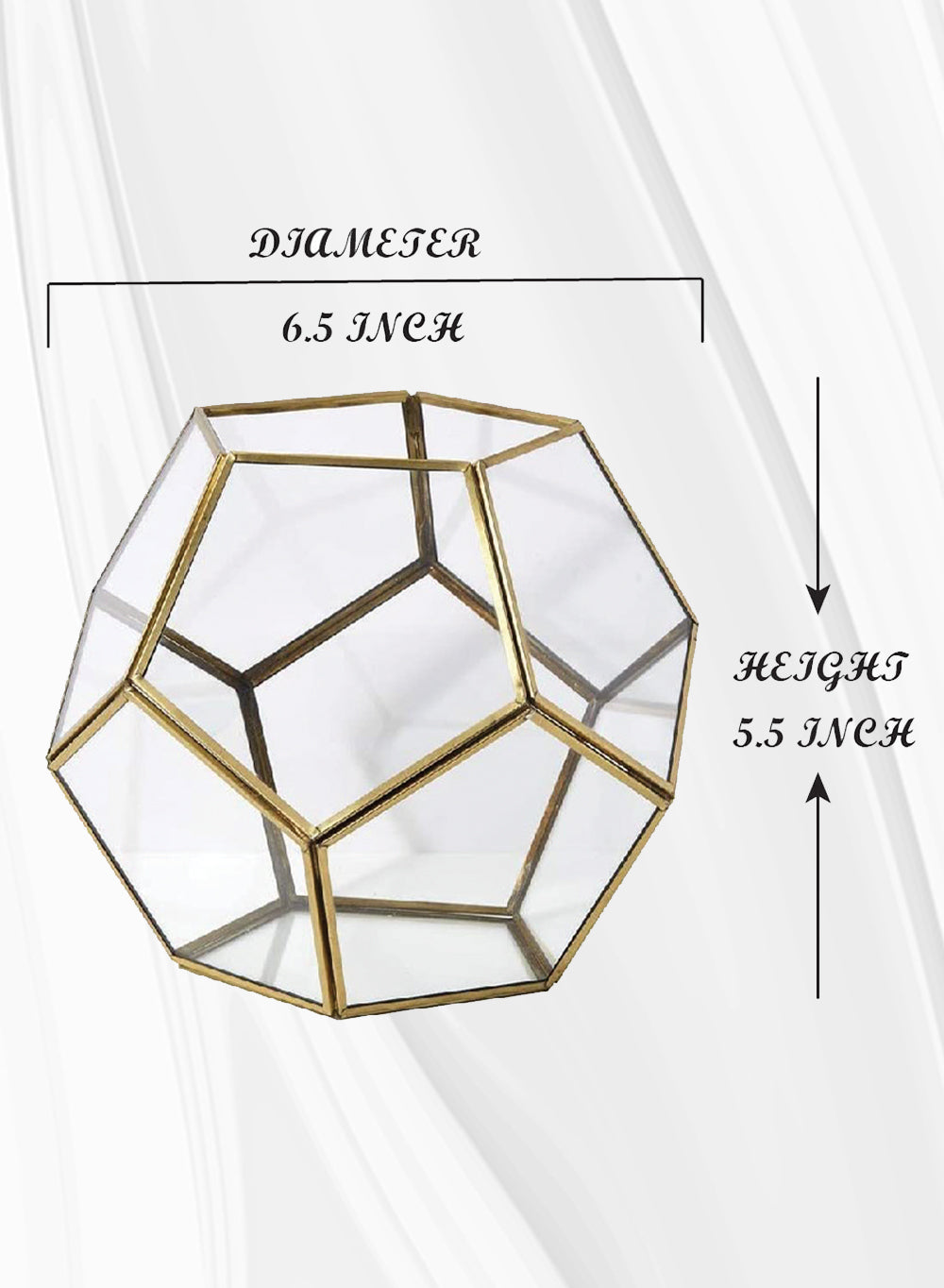 Gold Glass Honeycomb Lantern, in 3 Sizes