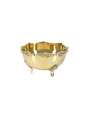 Regal Tripod Brass Bowl, 4.25" Diameter & 2.5" Tall