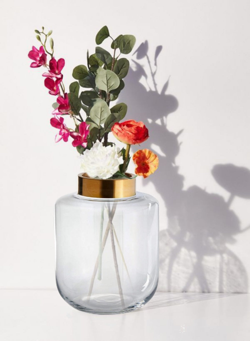 Ball Vase with Gold Rim, in 3 Sizes