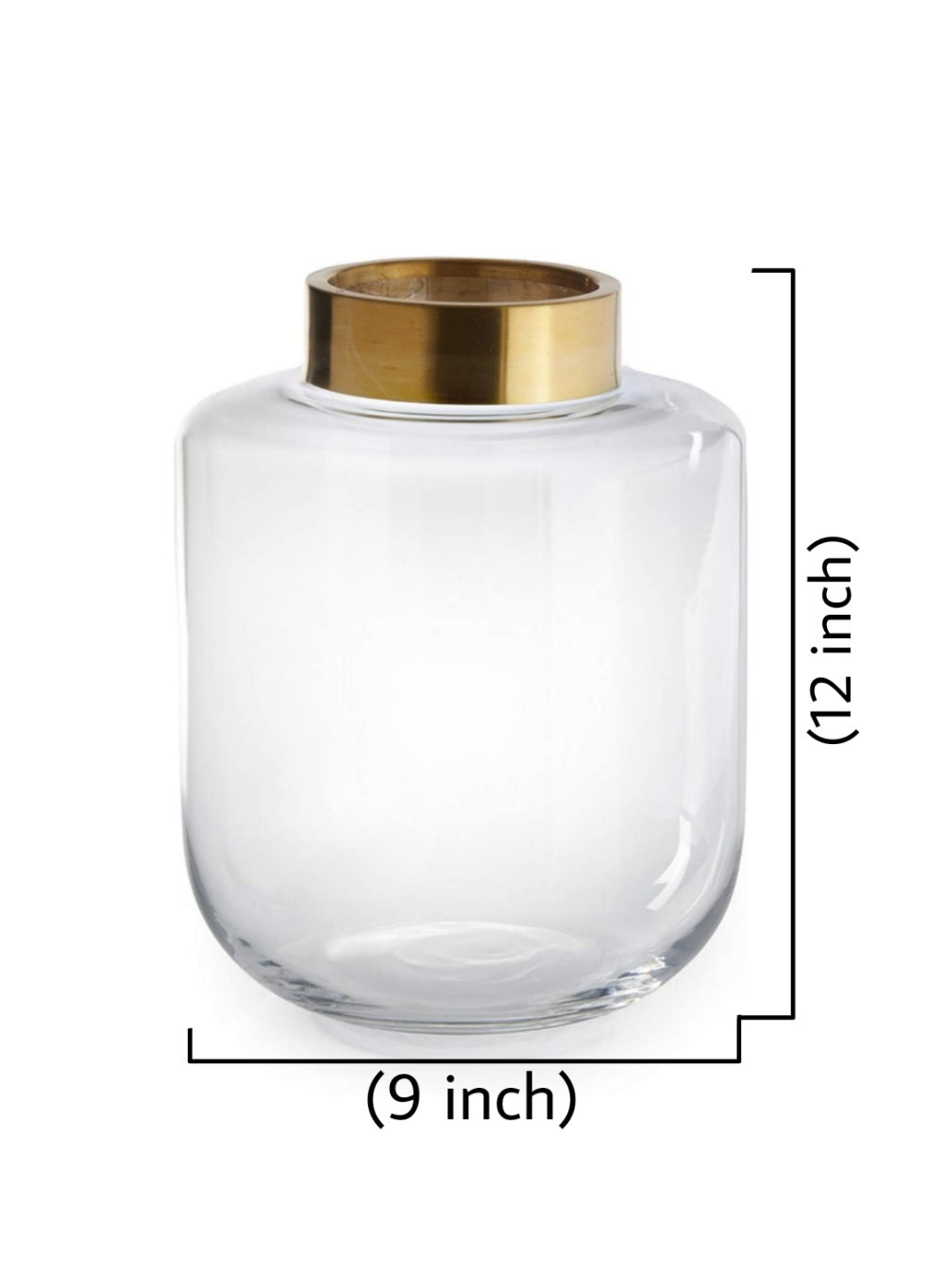 Ball Vase with Gold Rim, in 3 Sizes