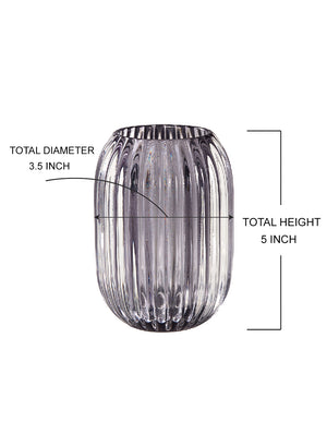 5" Ribbed Optical Glass Votive Holder, in 3 Colors