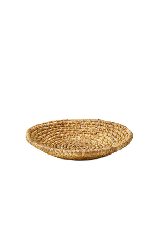 Serene Spaces Living Hyacinth Round Shallow Bowl, Ideal as Attractive Fruit Bowl or Catchall