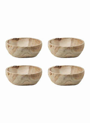 Serene Spaces Living Hand-Carved Natural Teak Serving Bowl, In 3 Sizes
