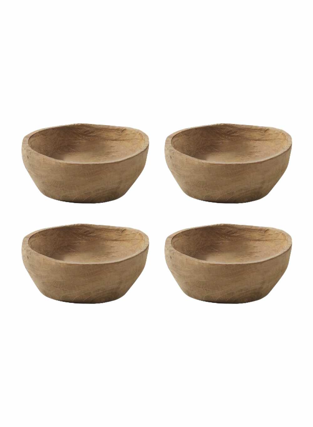 Hand-Carved Natural Teak Serving Bowl, In 3 Sizes