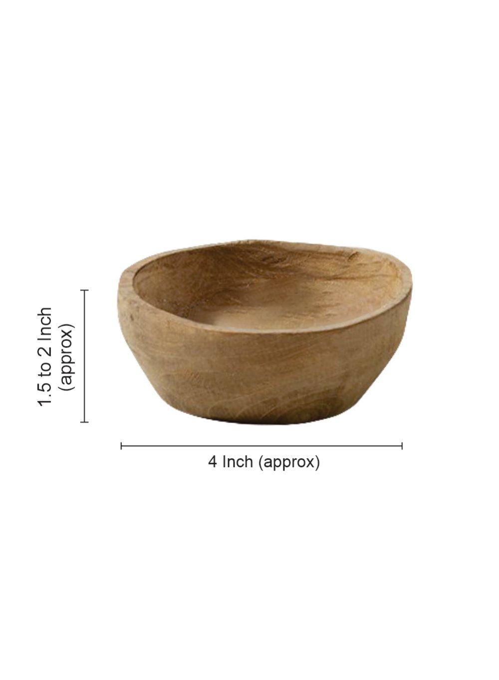 Hand-Carved Natural Teak Serving Bowl, In 3 Sizes