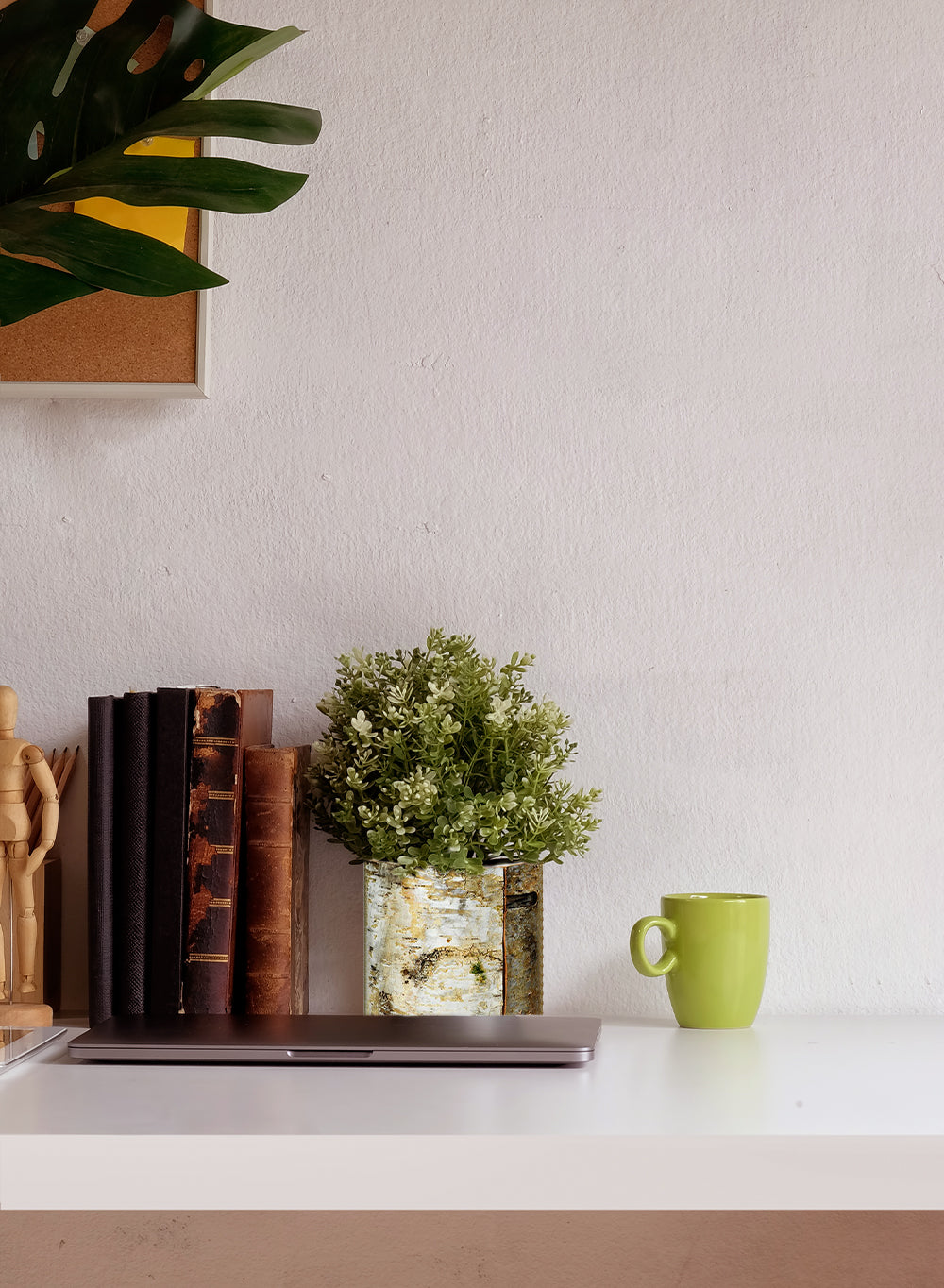 6.5" White Birch Bark Vase