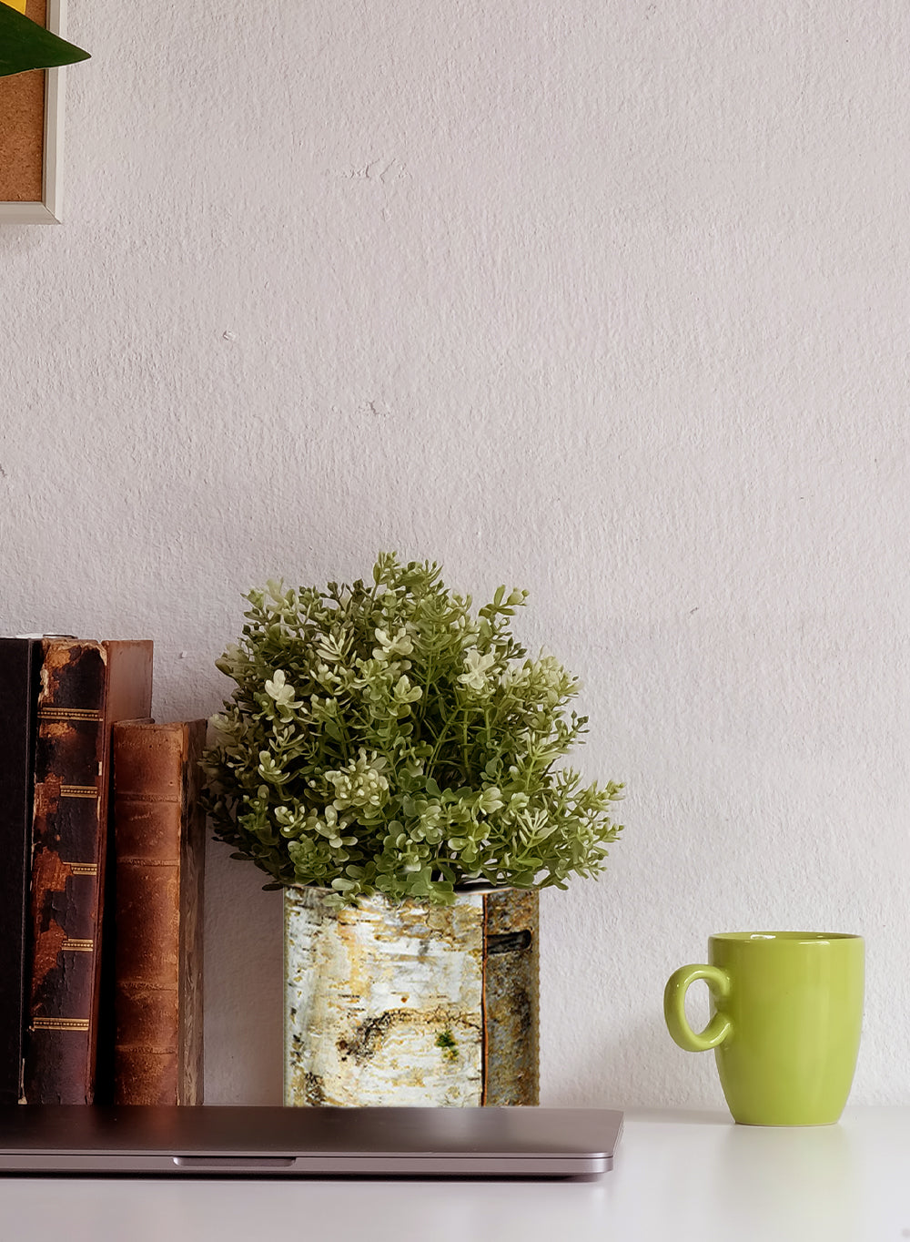 6.5" White Birch Bark Vase