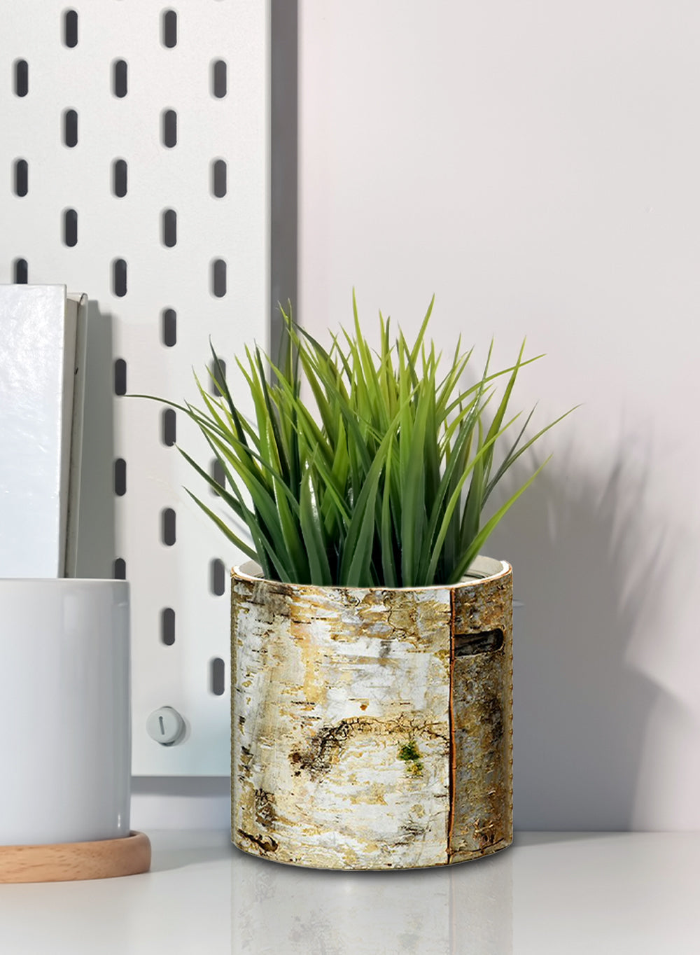 4.5" White Birch Bark Vase