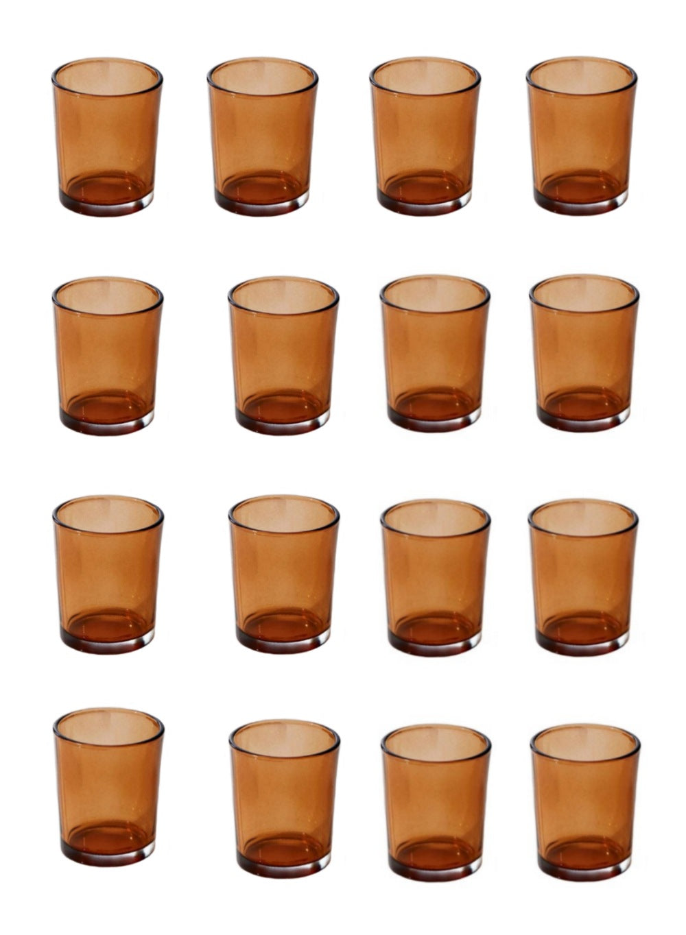 Serene Spaces Living Set of 96 Glass Votive Candle Holders, Ideal Restaurant Tables, Aromatherapy, 6 Colors Available