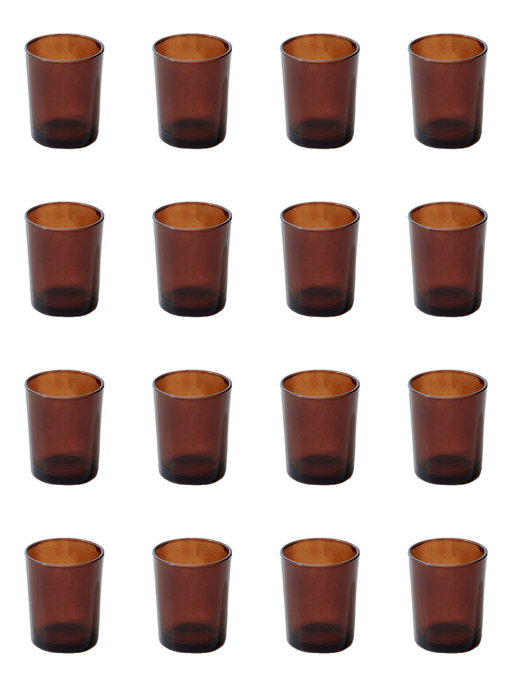 Serene Spaces Living Set of 96 Glass Votive Candle Holders, Ideal Restaurant Tables, Aromatherapy, 6 Colors Available