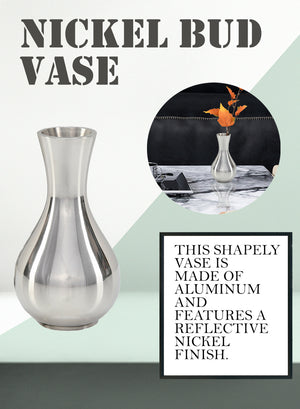 Nickel Bud Vase, 2.75" Diameter & 5.5" Tall, Set of 12