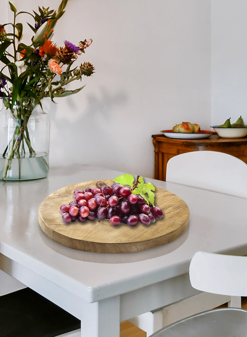 Round Wood Tray, Decorative Platters and Trays, In 2 Sizes