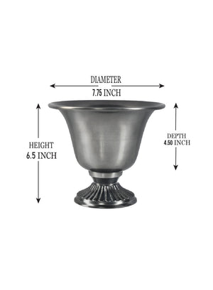 Serene Spaces Living Black Nickel Urn Vase, Measures 7.75" Diameter & 6.5" Tall