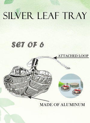 Aluminum Leaf Tray, Decorative Vanity Tray, in 3 Sizes & Shapes