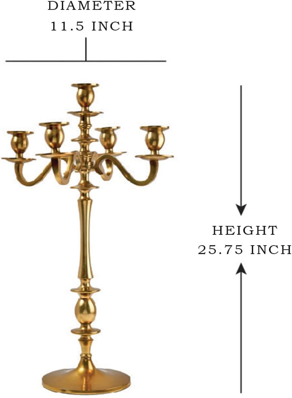 Gold Candlesticks & Candelabra, in 4 Designs