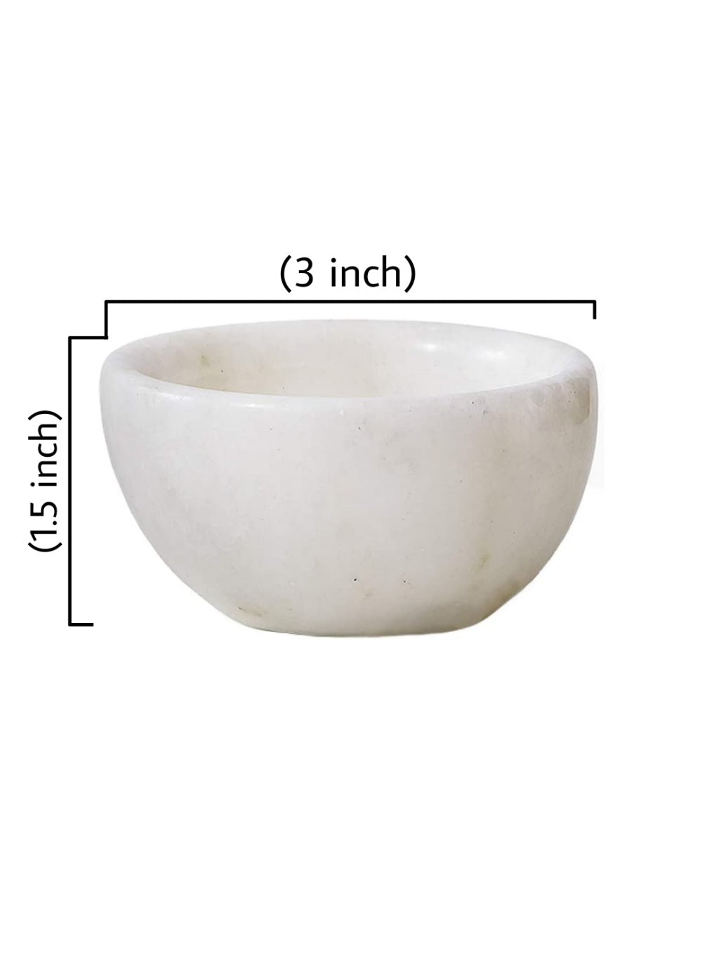 Small White Natural Marble Bowl, Set of 2