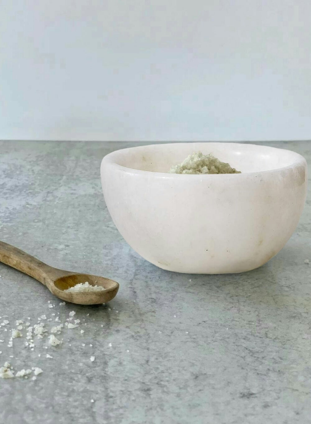 Small White Natural Marble Bowl, Set of 2