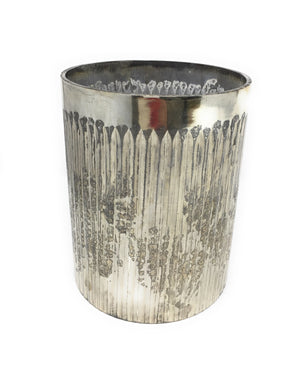 Etched Mercury Glass Cylinder