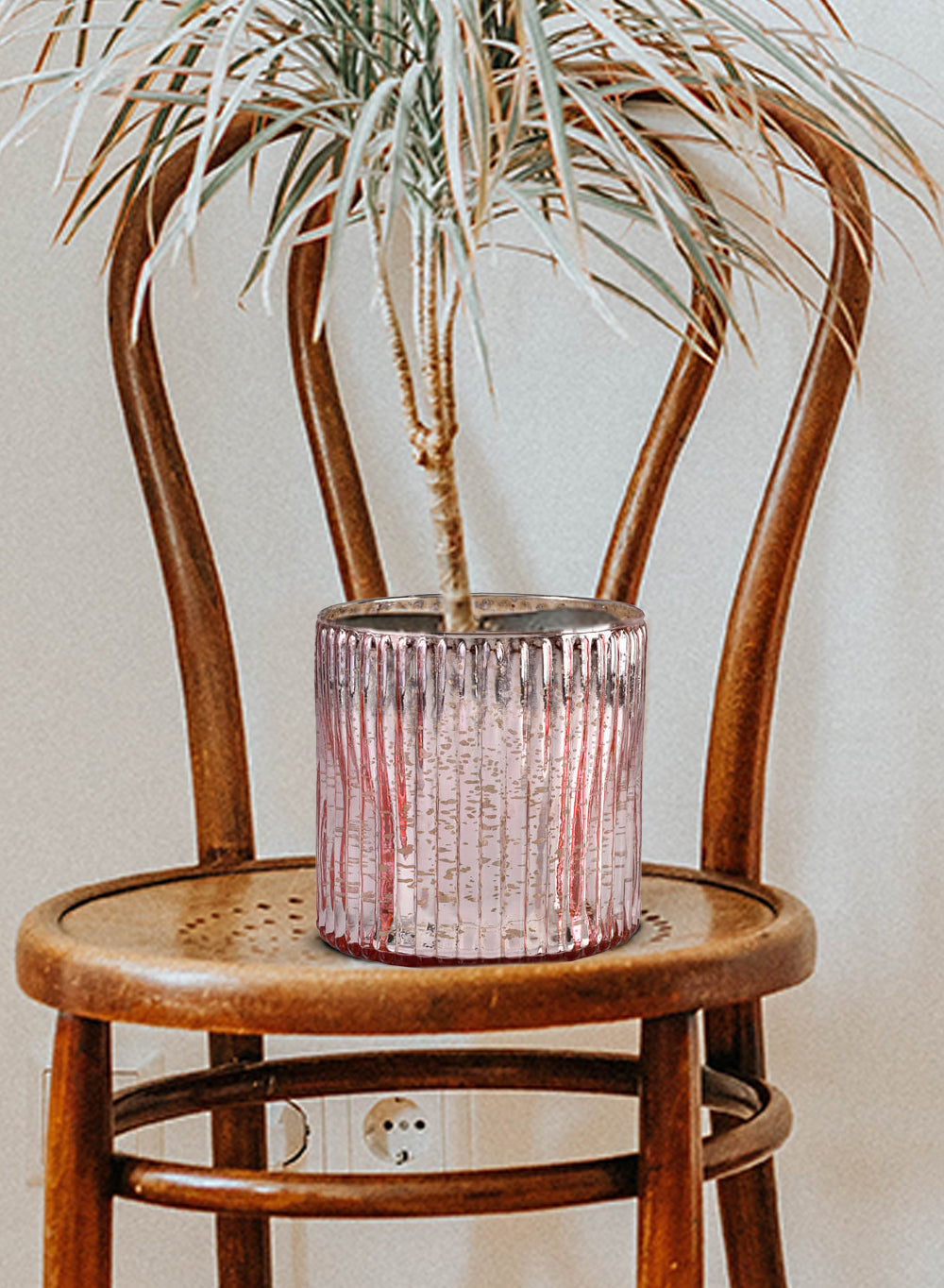 Antique Pink Glass Cylinders, in 6 Designs