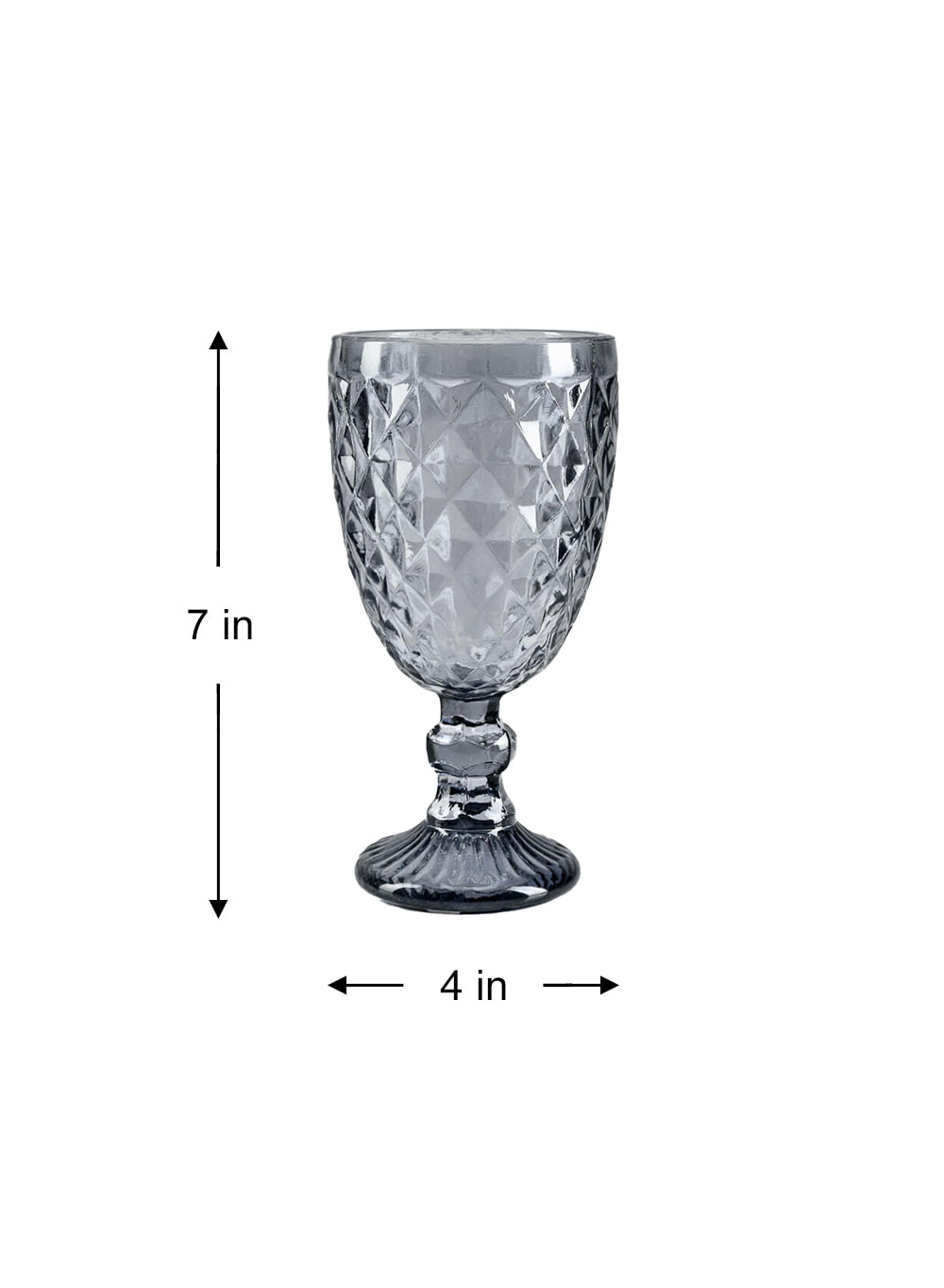 Embossed Goblet Glass Vase, Sold Individually & in Set of 12