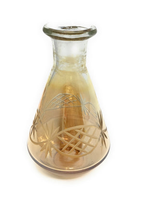 Etched Glass Bottle Vases