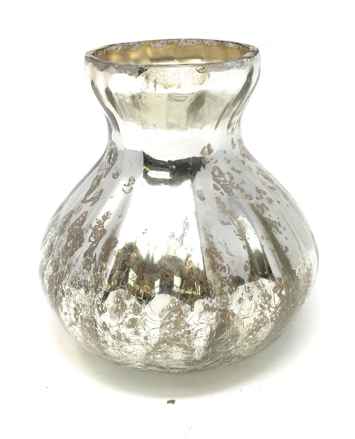 Mercury Crackle Bud Vase, in 4 Sizes