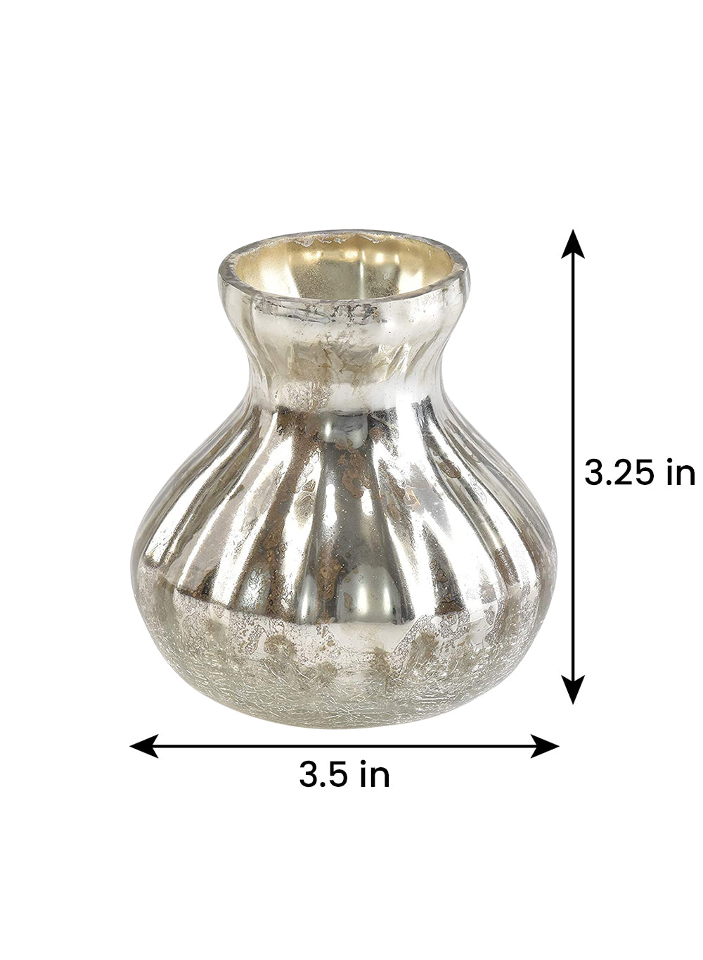 Mercury Crackle Bud Vase, in 4 Sizes