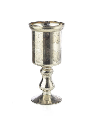 Serene Spaces Living Silver Mercury Glass Vases, Single
