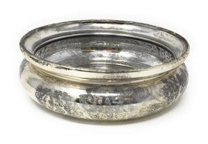 Low Silver Mercury Glass Bowl