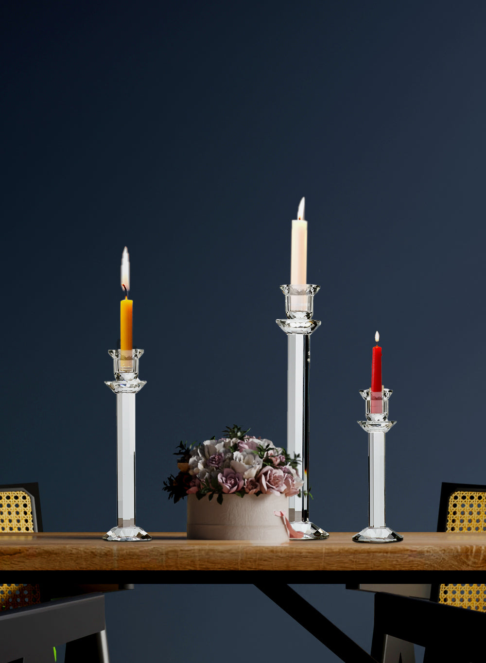 Cut Glass Candle Holder Candlestick