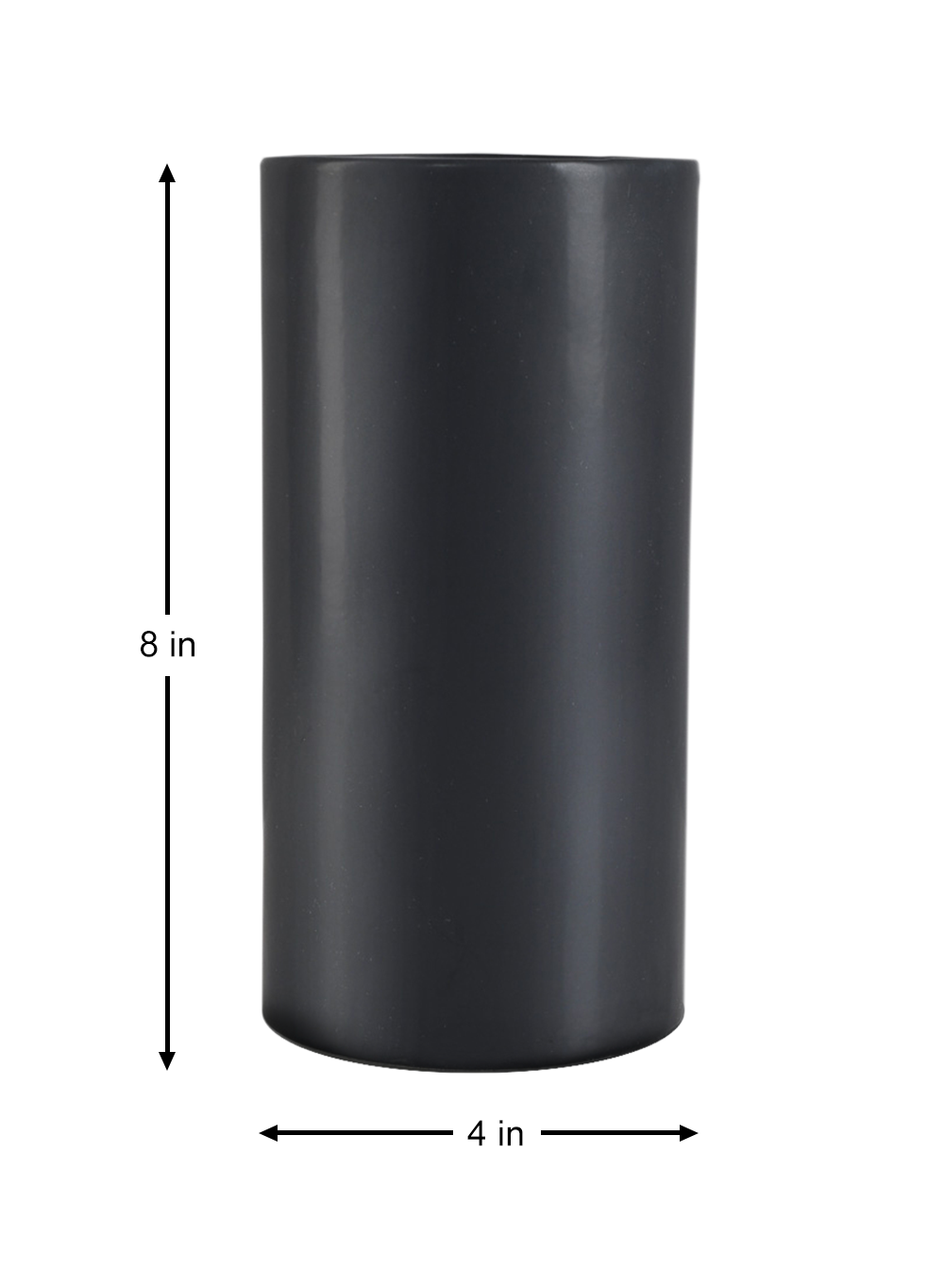 Matte Black Ceramic Vase, in 3 Shapes & 2 Colors