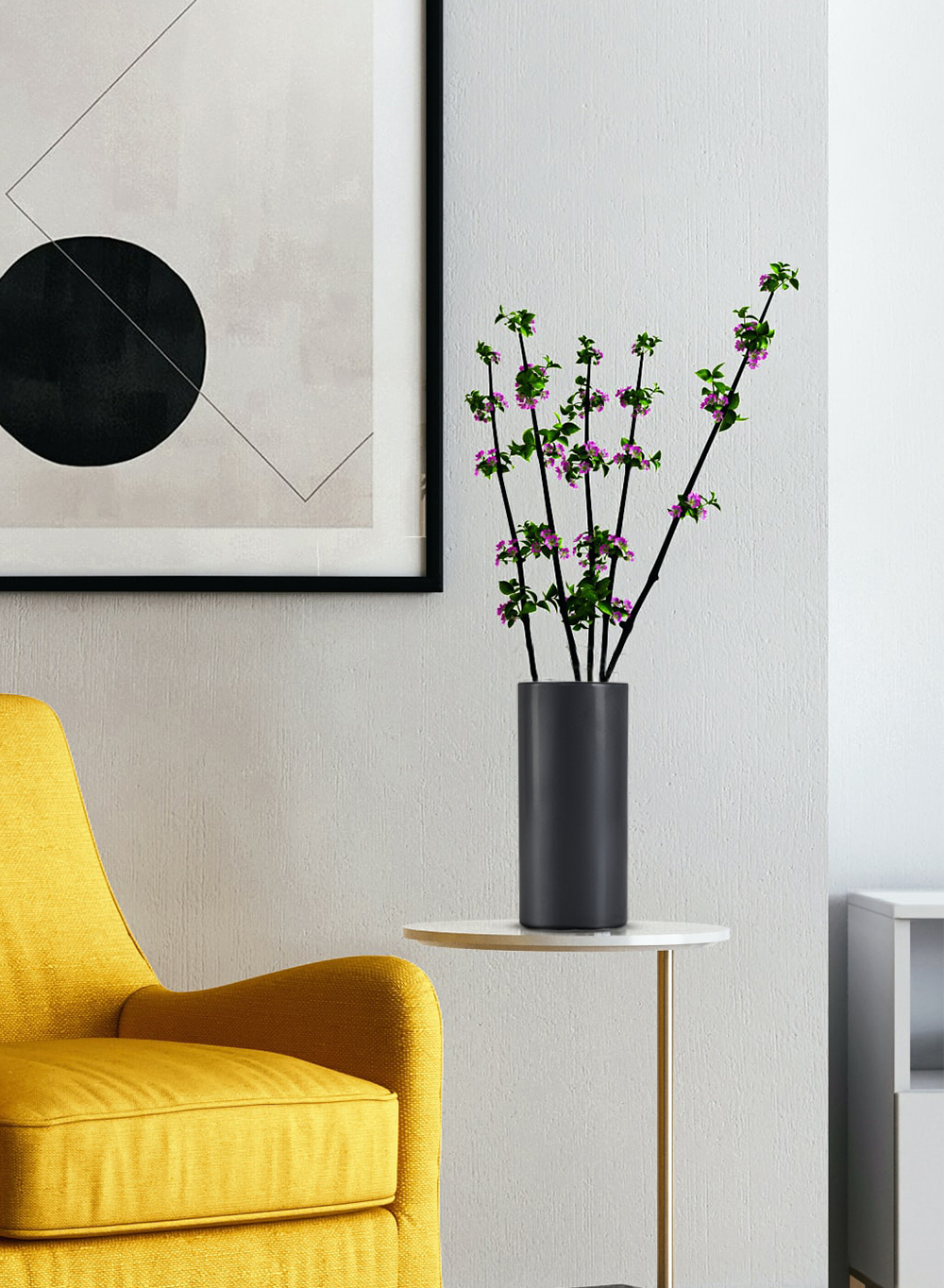 Matte Black Ceramic Vase, in 3 Shapes & 2 Colors