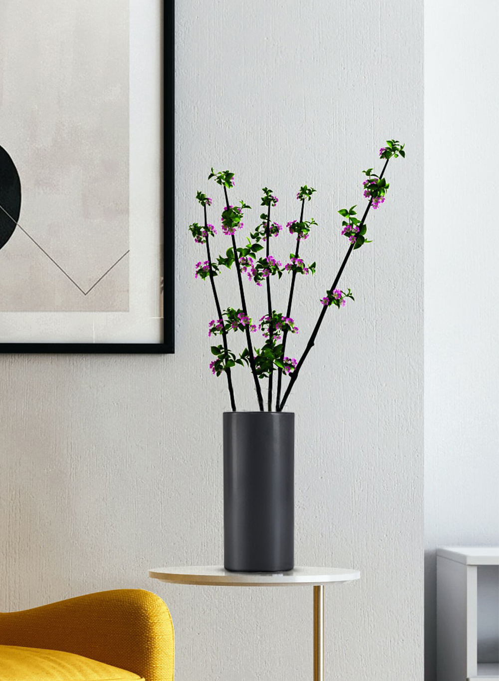 Matte Black Ceramic Vase, in 3 Shapes & 2 Colors