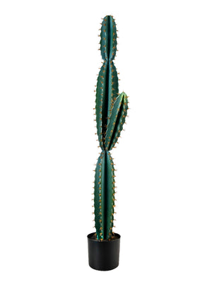 Faux Potted Cactus Plant, 10.5" Diameter & 51" Tall