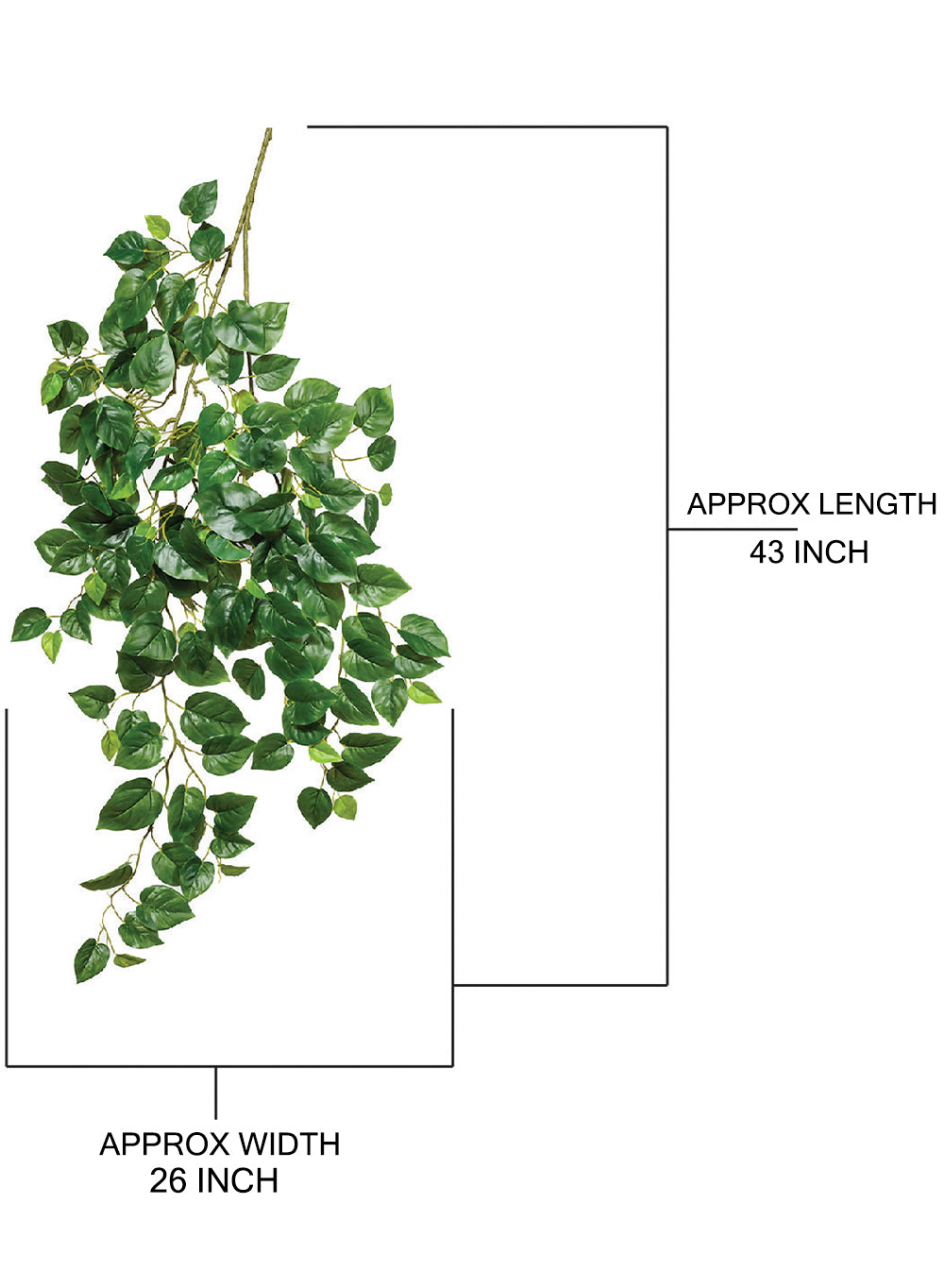 43" Artificial Pothos Spray, Pack of 12