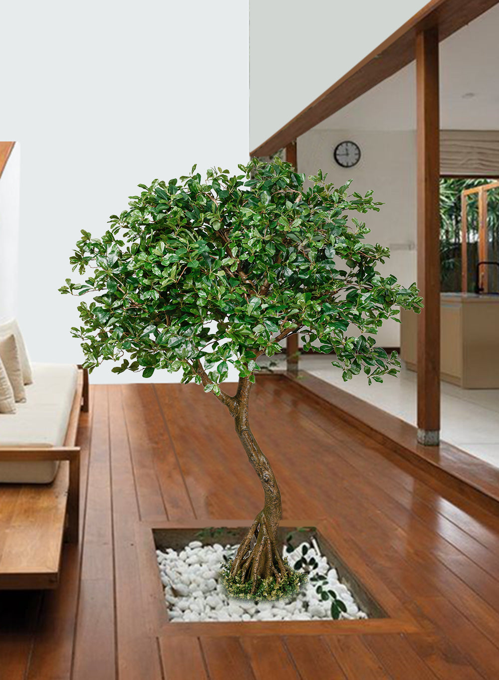 Real-Looking Schefflera Umbrella Tree Plant, 75" Tall