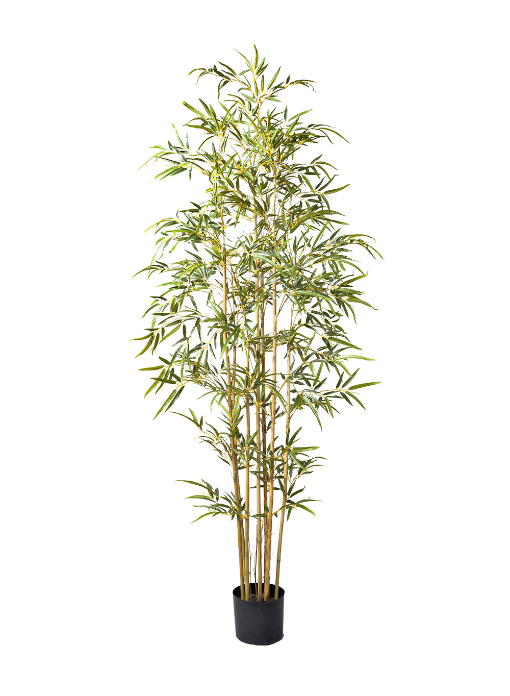 Artificial Bamboo Plant in Black Pot, 28" Diameter & 72" Tall