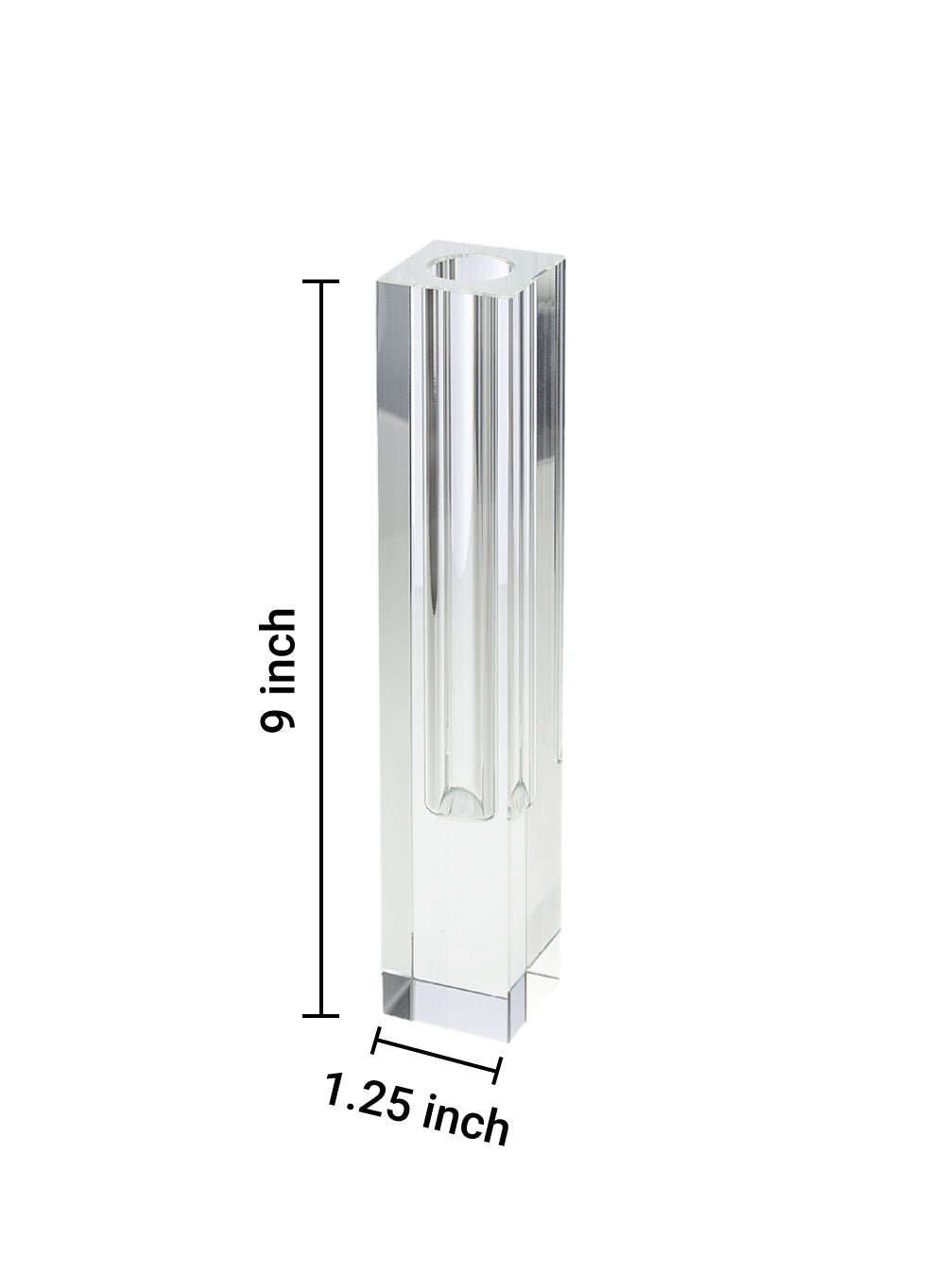 Crystal Square Bud Vase, 3 Size Options