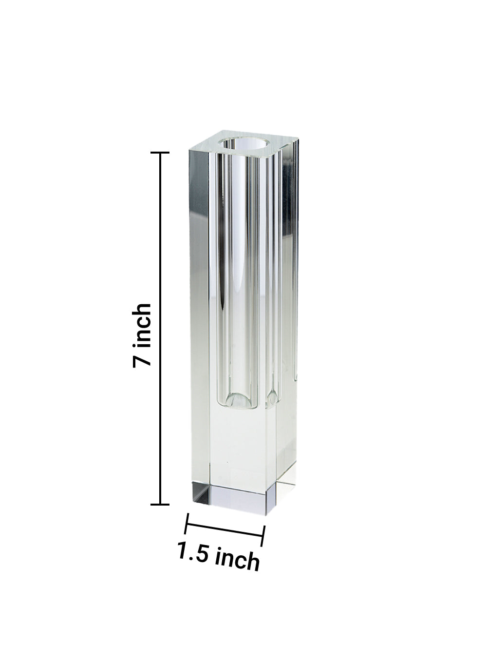 Crystal Square Bud Vase, 3 Size Options